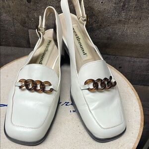 Westbound Women's White Slingback Loafers
